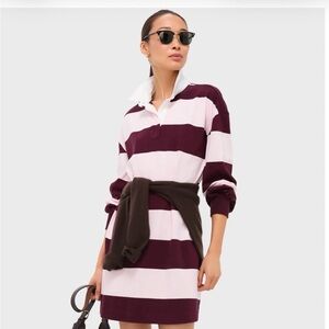 Tuckernuck Maroon and White Striped Mini Dress